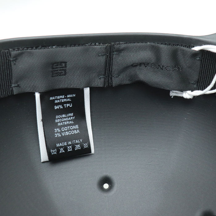 GIVENCHY ジバンシィ ラバーファブリック モールデッド キャップ キャップ ブラック BPZ07GP0MH 58 メンズ【中古】【美品】