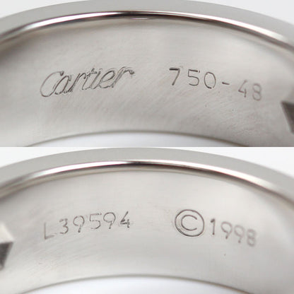 CARTIER カルティエ K18WG ホワイトゴールド ラブ ハーフダイヤ リング・指輪 B4032548 ダイヤモンド 8号 48 7.8g レディース【中古】【美品】