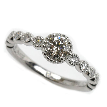 Ponte Vecchio ポンテヴェキオ Pt900プラチナ ミルアモーレ リング・指輪 NG1201E025WDMM ダイヤモンド0.266ct/0.15ct 7号 3.5g レディース【中古】【美品】
