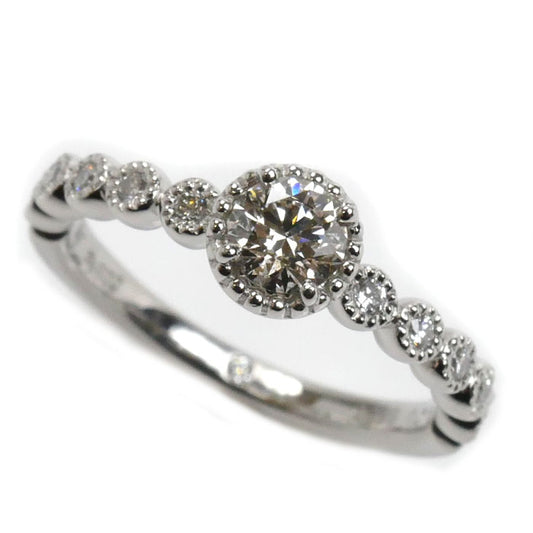 Ponte Vecchio ポンテヴェキオ Pt900プラチナ ミルアモーレ リング・指輪 NG1201E025WDMM ダイヤモンド0.266ct/0.15ct 7号 3.5g レディース【中古】【美品】