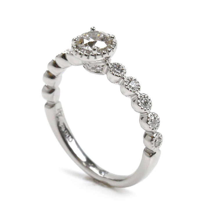 Ponte Vecchio ポンテヴェキオ Pt900プラチナ ミルアモーレ リング・指輪 NG1201E025WDMM ダイヤモンド0.266ct/0.15ct 7号 3.5g レディース【中古】【美品】
