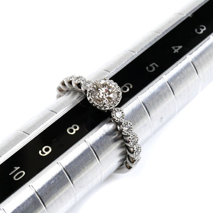 Ponte Vecchio ポンテヴェキオ Pt900プラチナ ミルアモーレ リング・指輪 NG1201E025WDMM ダイヤモンド0.266ct/0.15ct 7号 3.5g レディース【中古】【美品】