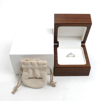 Ponte Vecchio ポンテヴェキオ Pt900プラチナ ミルアモーレ リング・指輪 NG1201E025WDMM ダイヤモンド0.266ct/0.15ct 7号 3.5g レディース【中古】【美品】