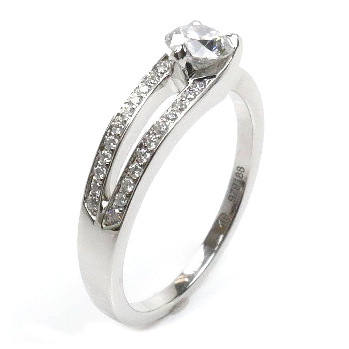 FRED フレッド Pt950プラチナ アムール フー エンゲージメントリング リング・指輪 4J0332 ダイヤモンド0.32ct 9号 49 3.5g レディース【中古】【美品】