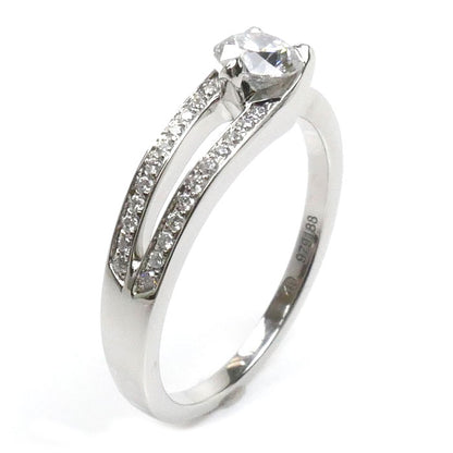 FRED フレッド Pt950プラチナ アムール フー エンゲージメントリング リング・指輪 4J0332 ダイヤモンド0.32ct 9号 49 3.5g レディース【中古】【美品】