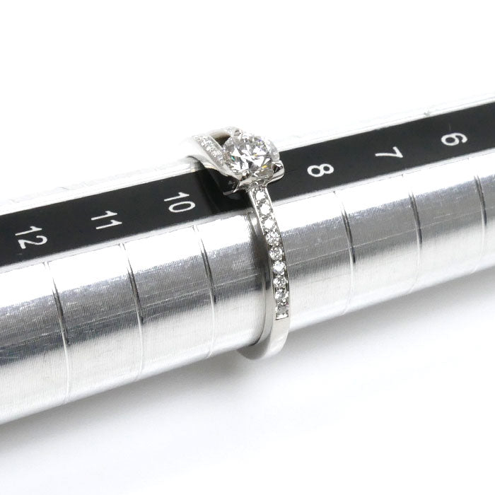 FRED フレッド Pt950プラチナ アムール フー エンゲージメントリング リング・指輪 4J0332 ダイヤモンド0.32ct 9号 49 3.5g レディース【中古】【美品】