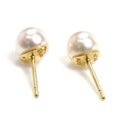 ete エテ K18YG イエローゴールド パール ピアス パール約5.5mm 0.8g レディース【中古】