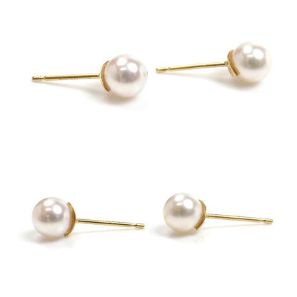 ete エテ K18YG イエローゴールド パール ピアス パール約5.5mm 0.8g レディース【中古】