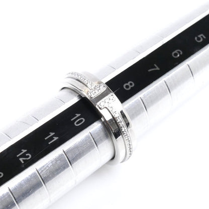 TIFFANY&Co. ティファニー K18WG ホワイトゴールド T TWOナロー リング・指輪 60151270 ダイヤモンド 9号 5.8g レディース【中古】【美品】