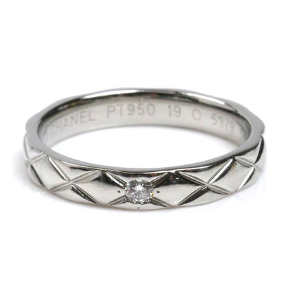 CHANEL シャネル Pt950プラチナ マトラッセ 1P ダイヤ リング・指輪 ダイヤモンド 15号 56 5.6g レディース【中古】【美品】