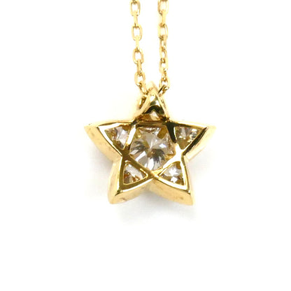AHKAH アーカー K18YG イエローゴールド ダイヤ プルミエトワール ネックレス AB1800010100 ダイヤモンド0.20ct 1.0g 40cm レディース【中古】【美品】