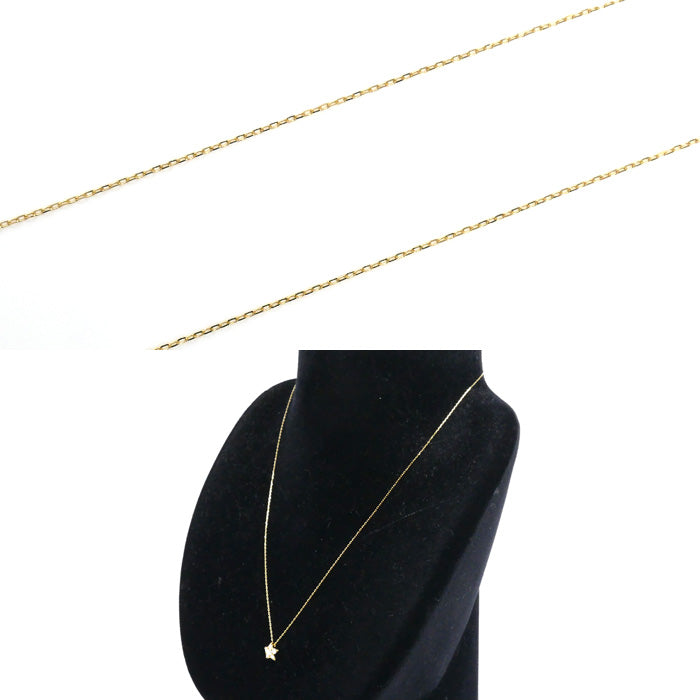 AHKAH アーカー K18YG イエローゴールド ダイヤ プルミエトワール ネックレス AB1800010100 ダイヤモンド0.20ct 1.0g 40cm レディース【中古】【美品】