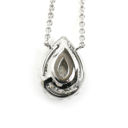 GRAFF グラフ K18WG ホワイトゴールド アイコン ダイヤ ペアシェイプ ネックレス ダイヤモンド0.5ct 4.3g ～46cm レディース【中古】【美品】