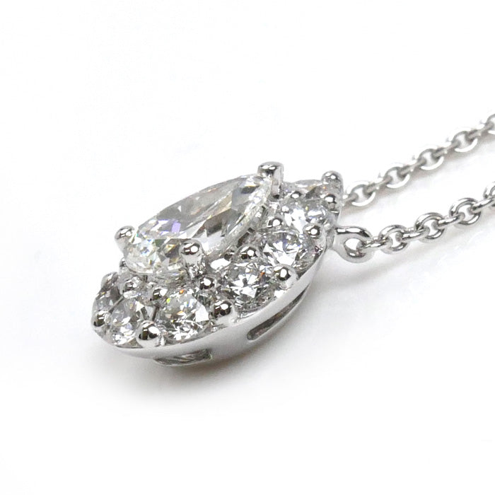 GRAFF グラフ K18WG ホワイトゴールド アイコン ダイヤ ペアシェイプ ネックレス ダイヤモンド0.5ct 4.3g ～46cm レディース【中古】【美品】
