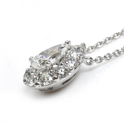 GRAFF グラフ K18WG ホワイトゴールド アイコン ダイヤ ペアシェイプ ネックレス ダイヤモンド0.5ct 4.3g ～46cm レディース【中古】【美品】