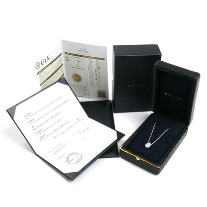 GRAFF グラフ K18WG ホワイトゴールド アイコン ダイヤ ペアシェイプ ネックレス ダイヤモンド0.5ct 4.3g ～46cm レディース【中古】【美品】