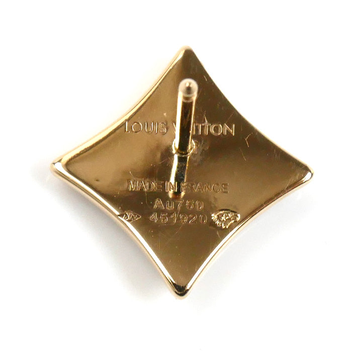 LOUIS VUITTON ルイ・ヴィトン K18PG ピンクゴールド ピュス スター ブロッサム ナクレ グレーシェル ピアス シングルピアス Q96433 1.9g レディース【中古】【美品】