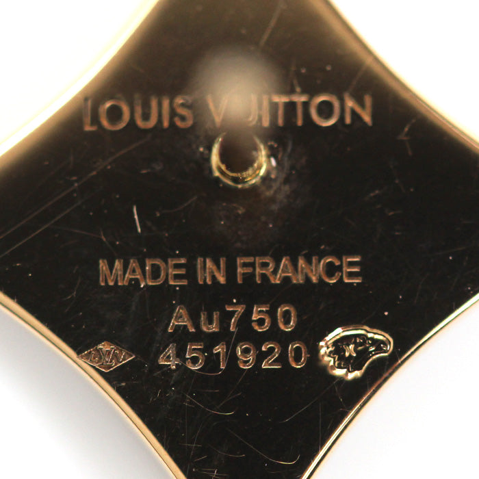 LOUIS VUITTON ルイ・ヴィトン K18PG ピンクゴールド ピュス スター ブロッサム ナクレ グレーシェル ピアス シングルピアス Q96433 1.9g レディース【中古】【美品】