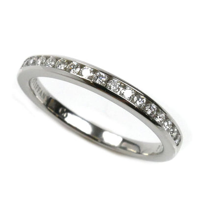 TIFFANY&Co. ティファニー Pt950プラチナ ハーフサークル チャネルセッティング ダイヤ リング・指輪 ダイヤモンド 9.5号 3g レディース【中古】【美品】