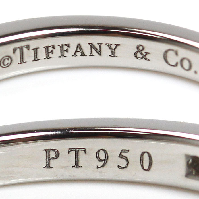 TIFFANY&Co. ティファニー Pt950プラチナ ハーフサークル チャネルセッティング ダイヤ リング・指輪 ダイヤモンド 9.5号 3g レディース【中古】【美品】