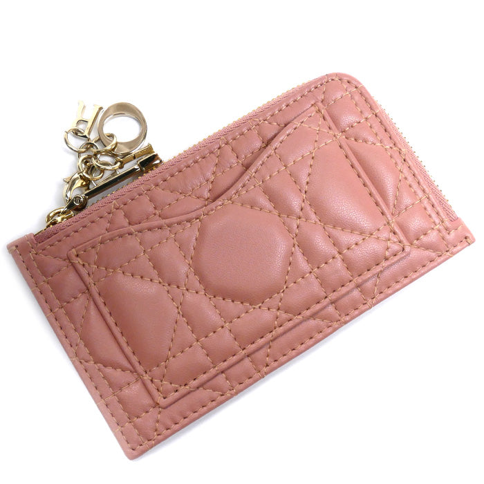 Christian Dior クリスチャンディオール レディディオール カナージュ コインケース ピンク S0965ONMJ レディース【中古】【美品】