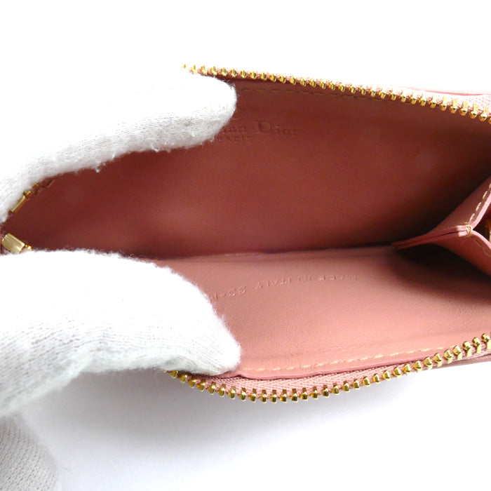 Christian Dior クリスチャンディオール レディディオール カナージュ コインケース ピンク S0965ONMJ レディース【中古】【美品】