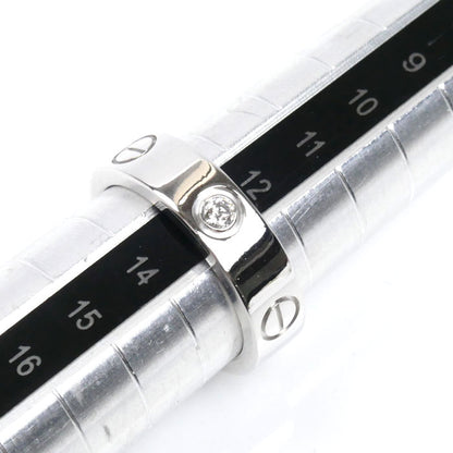 CARTIER カルティエ K18WG ホワイトゴールド ラブ ハーフ ダイヤ リング・指輪 B4032553 ダイヤモンド 13号 53 9.0g レディース【中古】【美品】