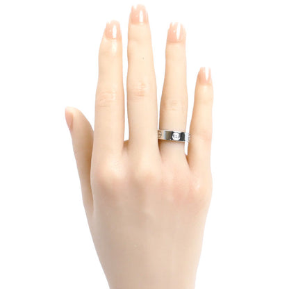 CARTIER カルティエ K18WG ホワイトゴールド ラブ ハーフ ダイヤ リング・指輪 B4032553 ダイヤモンド 13号 53 9.0g レディース【中古】【美品】