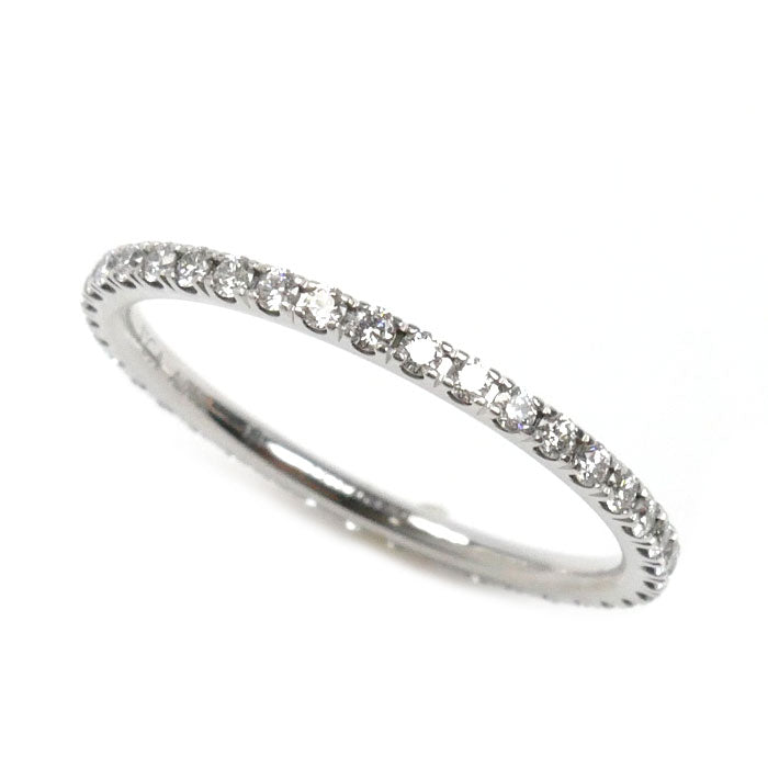 Van Cleef & Arpels ヴァンクリーフ＆アーペル K18WG ホワイトゴールド フェリシテ エタニティ ダイヤ リング・指輪 VCARO8BP ダイヤモンド 8号 48 1.1g レディース【中古】【美品】