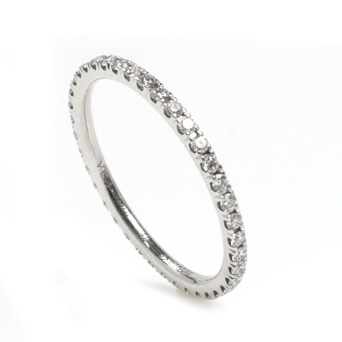 Van Cleef & Arpels ヴァンクリーフ＆アーペル K18WG ホワイトゴールド フェリシテ エタニティ ダイヤ リング・指輪 VCARO8BP ダイヤモンド 8号 48 1.1g レディース【中古】【美品】
