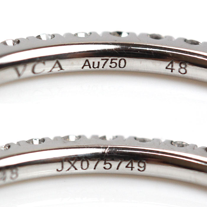 Van Cleef & Arpels ヴァンクリーフ＆アーペル K18WG ホワイトゴールド フェリシテ エタニティ ダイヤ リング・指輪 VCARO8BP ダイヤモンド 8号 48 1.1g レディース【中古】【美品】