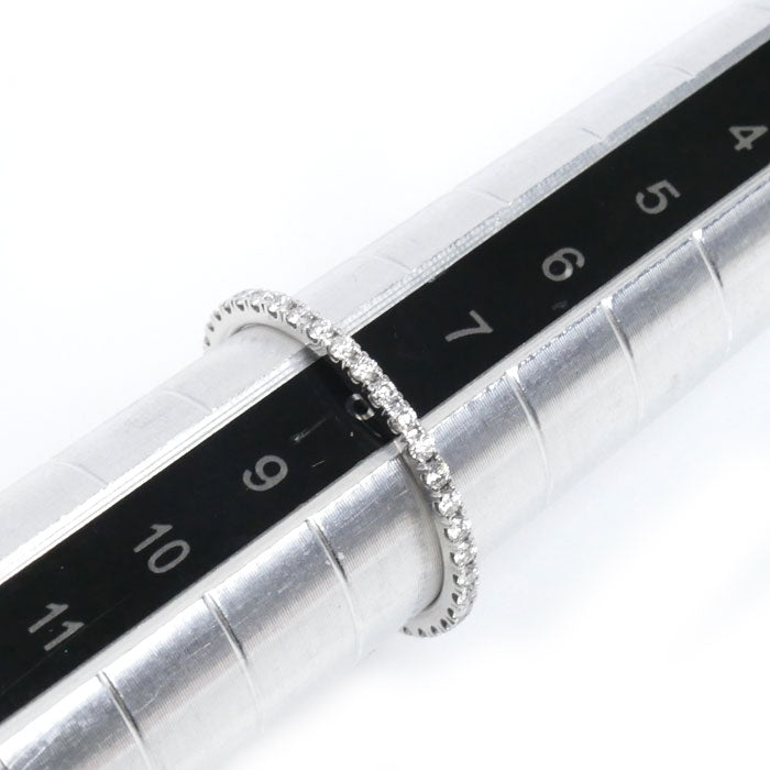 Van Cleef & Arpels ヴァンクリーフ＆アーペル K18WG ホワイトゴールド フェリシテ エタニティ ダイヤ リング・指輪 VCARO8BP ダイヤモンド 8号 48 1.1g レディース【中古】【美品】