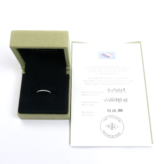 Van Cleef & Arpels ヴァンクリーフ＆アーペル K18WG ホワイトゴールド フェリシテ エタニティ ダイヤ リング・指輪 VCARO8BP ダイヤモンド 8号 48 1.1g レディース【中古】【美品】