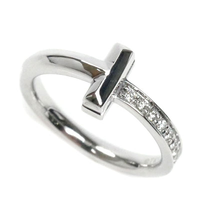 TIFFANY&Co. ティファニー K18WG ホワイトゴールド Tワン ナロー ダイヤ リング・指輪 67795490 ダイヤモンド0.07ct 8号 4.0g レディース【中古】【美品】