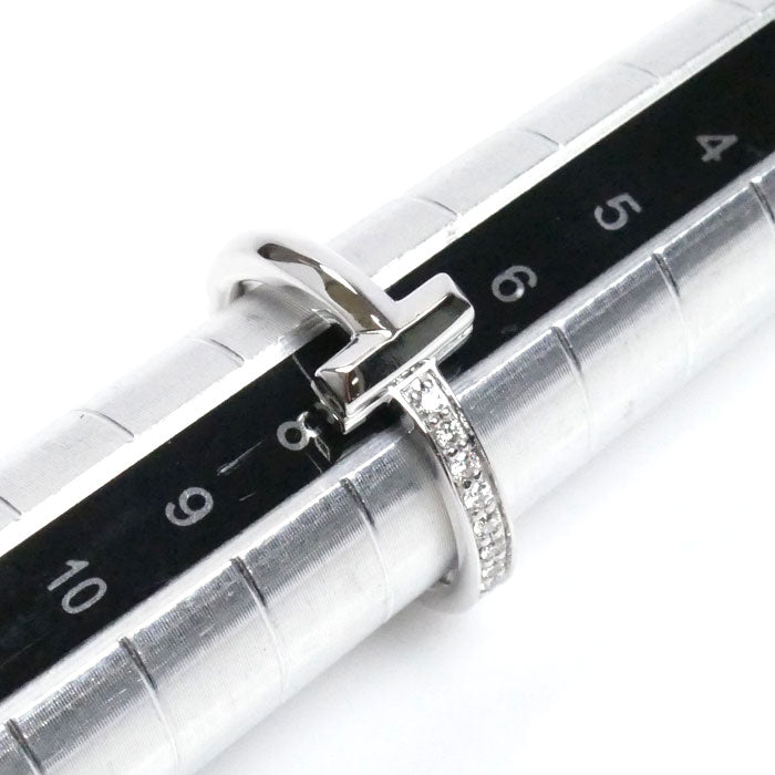 TIFFANY&Co. ティファニー K18WG ホワイトゴールド Tワン ナロー ダイヤ リング・指輪 67795490 ダイヤモンド0.07ct 8号 4.0g レディース【中古】【美品】