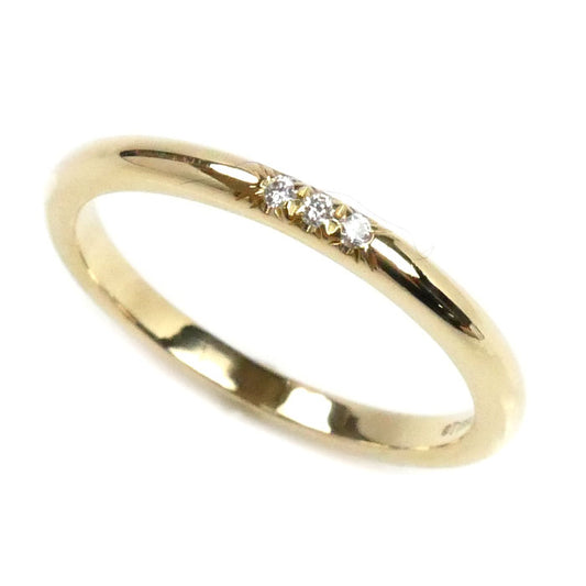 TIFFANY&Co. ティファニー K18YG イエローゴールド クラシックバンド 3P ダイヤ リング・指輪 ダイヤモンド 14号 2.8g レディース【中古】【美品】