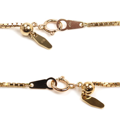 K18PG ピンクゴールド ネックレス ベネチアン 6.0g ～45cm フリーチェーン レディース【中古】