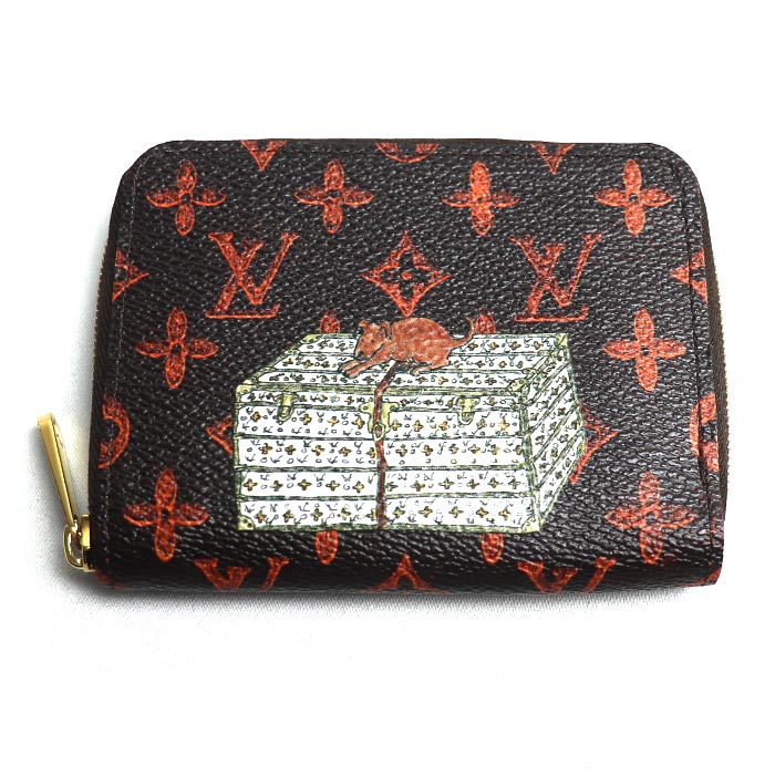 LOUIS VUITTON ルイ・ヴィトン ジッピーコインパース コインケース キャットグラム オレンジ M63883 TS3198 レディース【中古】【美品】