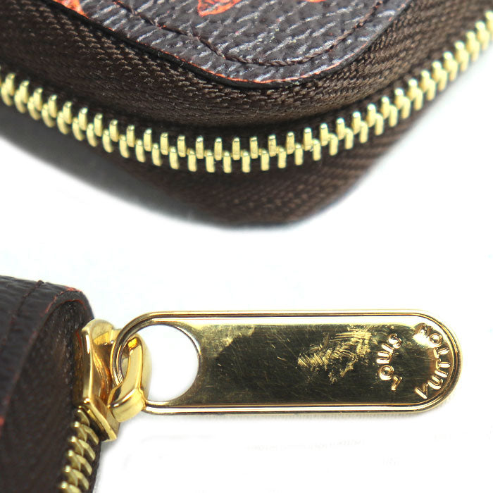 LOUIS VUITTON ルイ・ヴィトン ジッピーコインパース コインケース キャットグラム オレンジ M63883 TS3198 レディース【中古】【美品】