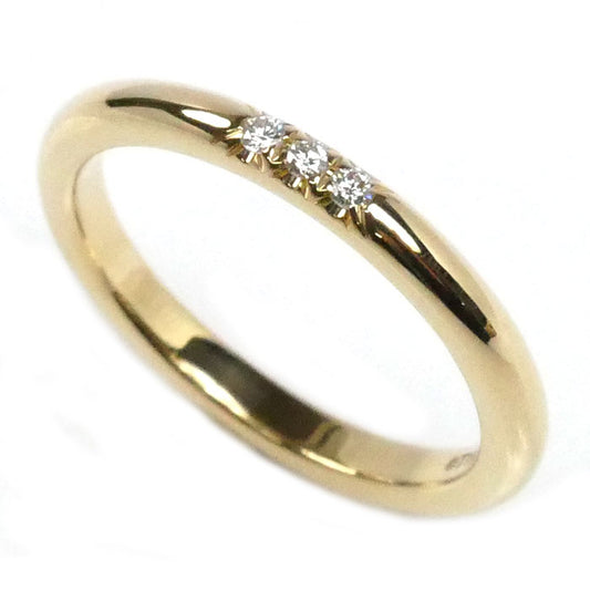 TIFFANY&Co. ティファニー K18YG イエローゴールド クラシックバンド 3P ダイヤ リング・指輪 ダイヤモンド 6.5号 2.4g レディース【中古】【美品】