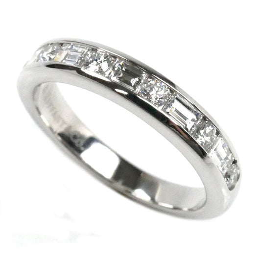 TIFFANY&Co. ティファニー Pt950プラチナ ハーフサークル チャネルセッティング ダイヤ リング・指輪 ダイヤモンド 9号 4.8g レディース【中古】【美品】