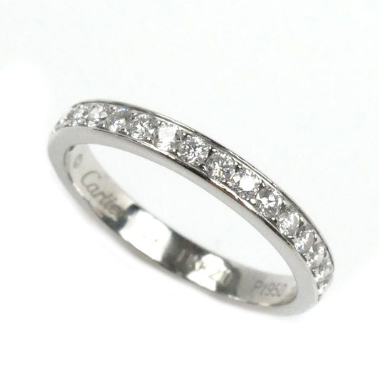 CARTIER カルティエ Pt950プラチナ ハーフエタニティ ダイヤ リング・指輪 B4071449 ダイヤモンド 9号 49 2.9g レディース【中古】【美品】