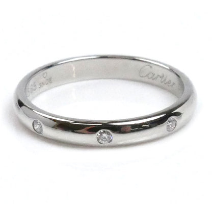 CARTIER カルティエ Pt950プラチナ ウェディング 3P ダイヤ リング・指輪 B4058349 ダイヤモンド 9号 49 3.1g レディース【中古】【美品】