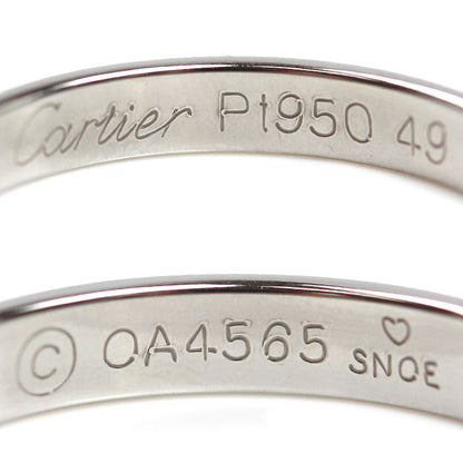 CARTIER カルティエ Pt950プラチナ ウェディング 3P ダイヤ リング・指輪 B4058349 ダイヤモンド 9号 49 3.1g レディース【中古】【美品】