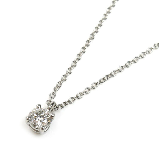 TIFFANY&Co. ティファニー Pt950プラチナ ソリティア ダイヤ ネックレス ダイヤモンド0.22ct 2.4g 41cm レディース【中古】【美品】