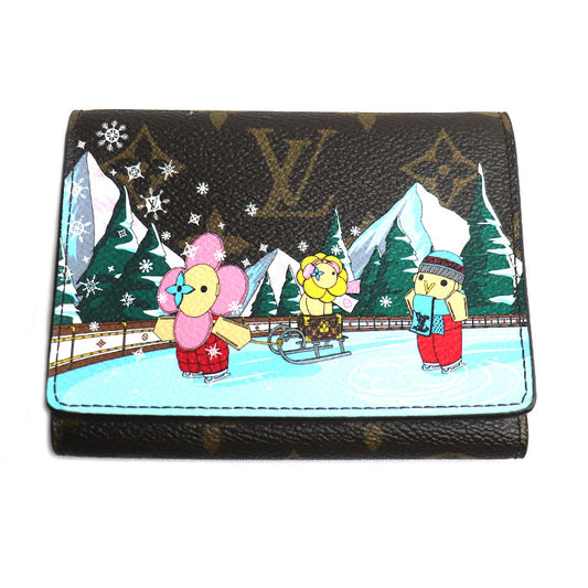 LOUIS VUITTON ルイ・ヴィトン ポルトフォイユヴィクトリーヌ コンパクトウォレット 三つ折り財布 モノグラム ピンク M82622 ICチップ レディース【中古】