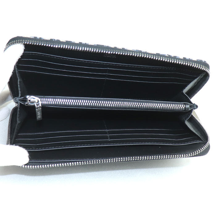 Dior ディオール オブリーク ジャカード ロングジップウォレット 長財布 ネイビー 2ADBC315YKS_H05E レディース【中古】