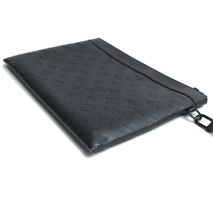 LOUIS VUITTON ルイ・ヴィトン ポシェット トゥ ゴー クラッチバッグ モノグラムシャドウ ブラック M81570 ICチップ メンズ【中古】