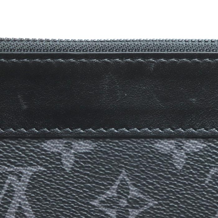 LOUIS VUITTON ルイ・ヴィトン ポシェット トゥ ゴー クラッチバッグ モノグラム エクリプス ブラック M81569 ICチップ メンズ【中古】