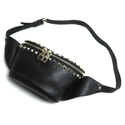 Valentino Garavani ヴァレンティノ・ガラヴァーニ ロックスタッズ ボディバッグ ブラック RW2B0D15 ユニセックス【中古】
